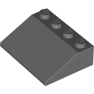 Lego kostka (kostička) 3x4 sklon (šikmá) 25°, tmavě modro šedá (4261715)